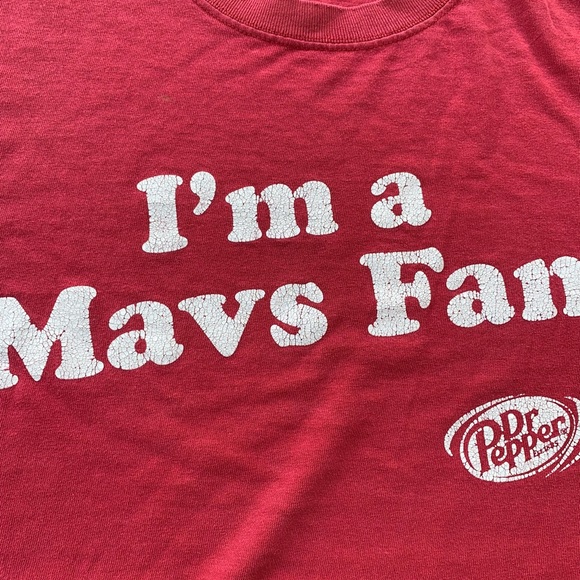 Vintage 90s Dr Pepper I’m Mavs Fan T-shirt size XL - Picture 2 of 6